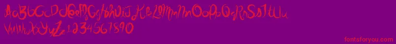 Stolenscript Font – Red Fonts on Purple Background