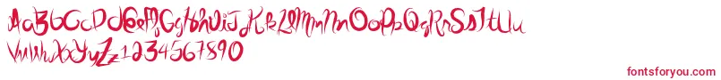 Stolenscript Font – Red Fonts on White Background