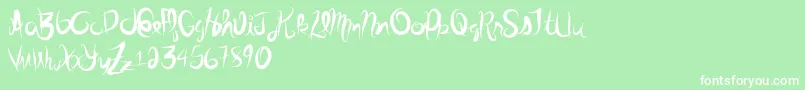 Stolenscript Font – White Fonts on Green Background