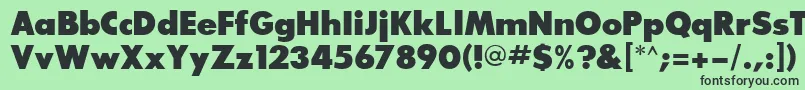 フォントBouganBlackSsiExtraBold – 緑の背景に黒い文字