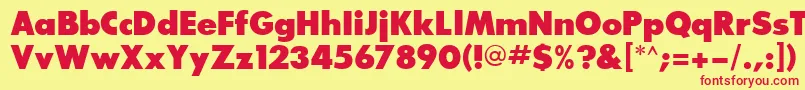 BouganBlackSsiExtraBold Font – Red Fonts on Yellow Background