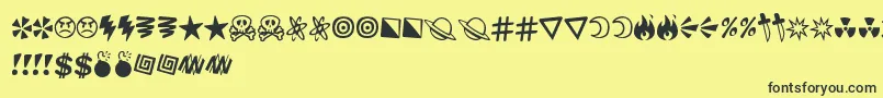 Curs Font – Black Fonts on Yellow Background