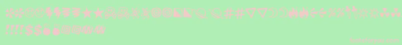 Curs Font – Pink Fonts on Green Background