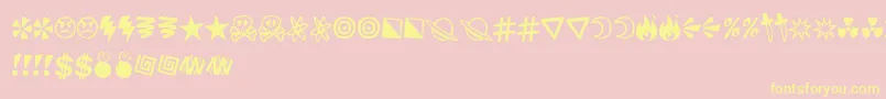 Curs Font – Yellow Fonts on Pink Background