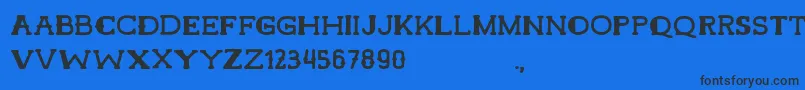 HamerRegular Font – Black Fonts on Blue Background
