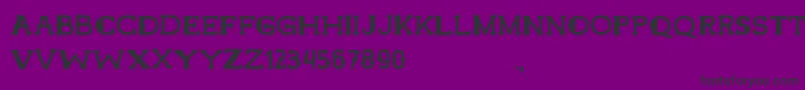 フォントHamerRegular – 紫の背景に黒い文字
