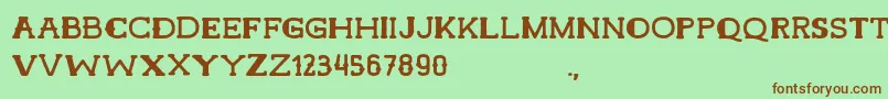 HamerRegular Font – Brown Fonts on Green Background