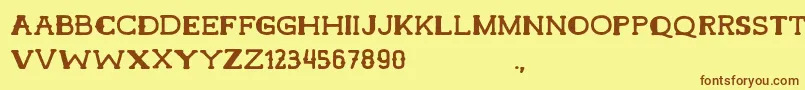 HamerRegular Font – Brown Fonts on Yellow Background