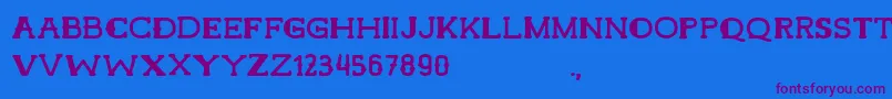 HamerRegular Font – Purple Fonts on Blue Background