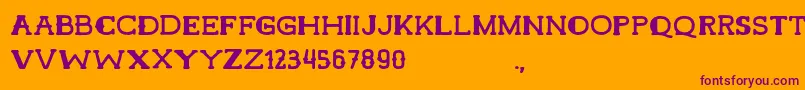 HamerRegular Font – Purple Fonts on Orange Background