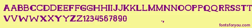 HamerRegular Font – Purple Fonts on Yellow Background
