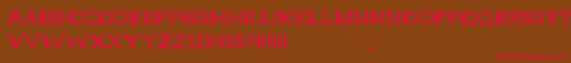 HamerRegular Font – Red Fonts on Brown Background