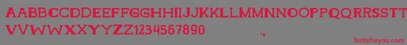 HamerRegular Font – Red Fonts on Gray Background