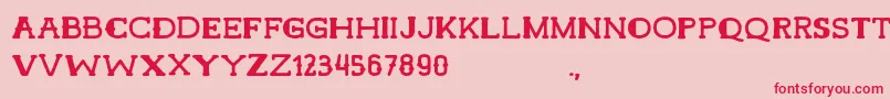 HamerRegular Font – Red Fonts on Pink Background