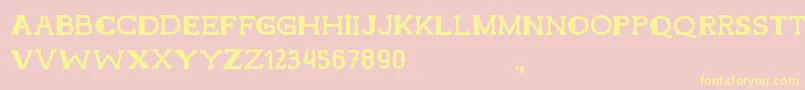 HamerRegular-Schriftart – Gelbe Schriften auf rosa Hintergrund