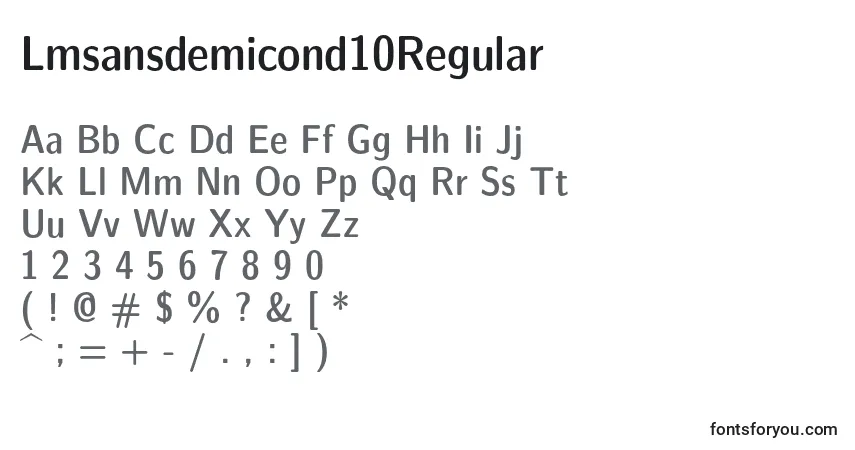 Lmsansdemicond10Regular-fontti – aakkoset, numerot, erikoismerkit