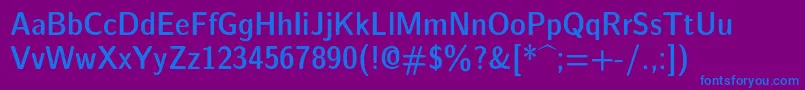 Lmsansdemicond10Regular Font – Blue Fonts on Purple Background