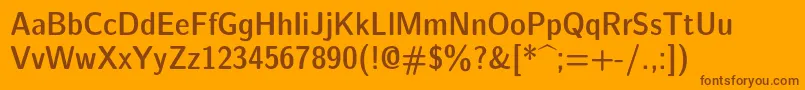 Lmsansdemicond10Regular Font – Brown Fonts on Orange Background