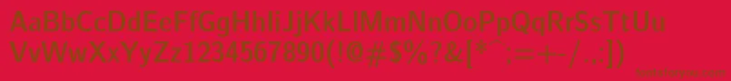 Lmsansdemicond10Regular Font – Brown Fonts on Red Background