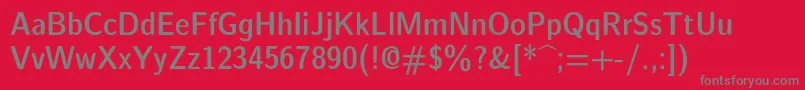 Lmsansdemicond10Regular Font – Gray Fonts on Red Background