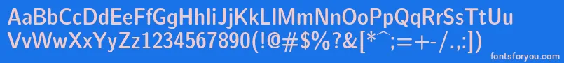 Шрифт Lmsansdemicond10Regular – розовые шрифты на синем фоне
