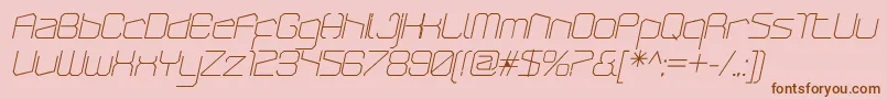 フォントArcticpatrolThinitalic – ピンクの背景に茶色のフォント