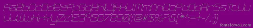 ArcticpatrolThinitalic Font – Gray Fonts on Purple Background