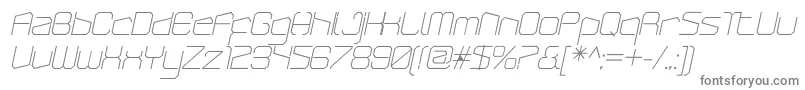 ArcticpatrolThinitalic Font – Gray Fonts on White Background