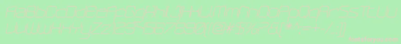 ArcticpatrolThinitalic Font – Pink Fonts on Green Background