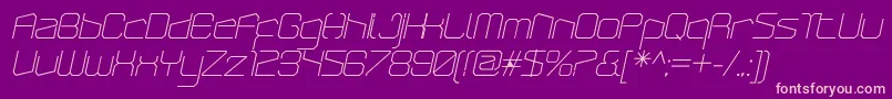 ArcticpatrolThinitalic Font – Pink Fonts on Purple Background