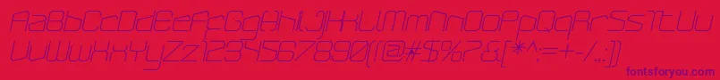 ArcticpatrolThinitalic Font – Purple Fonts on Red Background