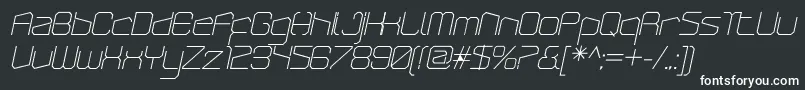 フォントArcticpatrolThinitalic – 白い文字