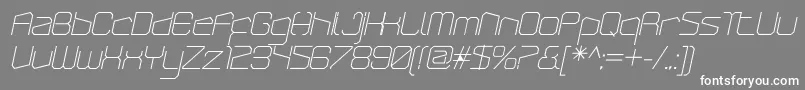 ArcticpatrolThinitalic Font – White Fonts on Gray Background