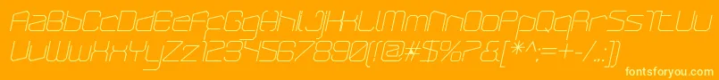 ArcticpatrolThinitalic Font – Yellow Fonts on Orange Background