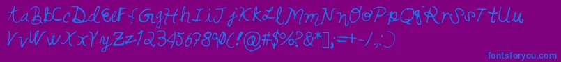 Шрифт Swirlsandcurls – синие шрифты на фиолетовом фоне