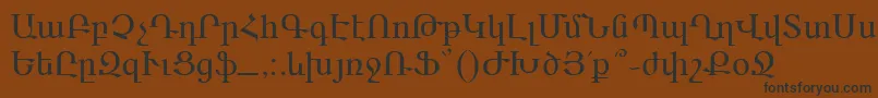 Ararat-Schriftart – Schwarze Schriften auf braunem Hintergrund