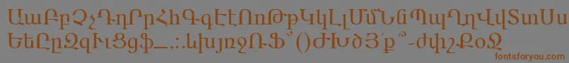 Шрифт Ararat – коричневые шрифты на сером фоне