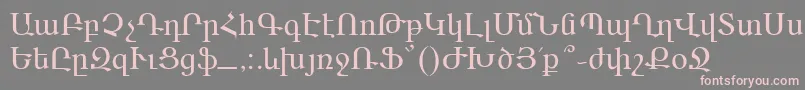 Шрифт Ararat – розовые шрифты на сером фоне