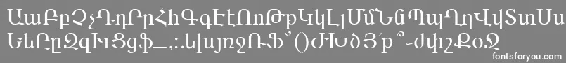 フォントArarat – 灰色の背景に白い文字