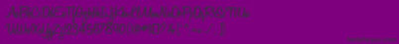HoneyScriptSemibold Font – Black Fonts on Purple Background