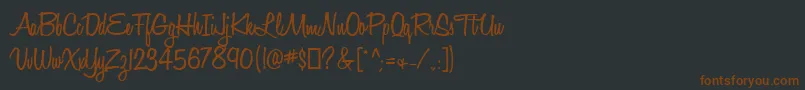 fuente HoneyScriptSemibold – Fuentes Marrones Sobre Fondo Negro