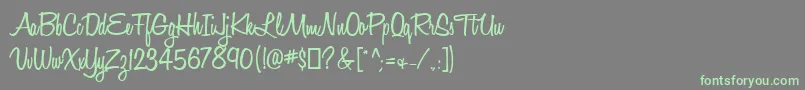 Шрифт HoneyScriptSemibold – зелёные шрифты на сером фоне