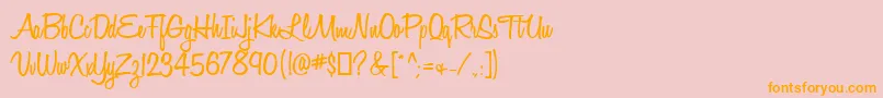 fuente HoneyScriptSemibold – Fuentes Naranjas Sobre Fondo Rosa