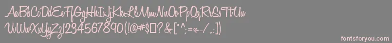 fuente HoneyScriptSemibold – Fuentes Rosadas Sobre Fondo Gris