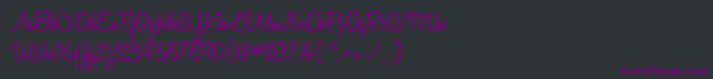 HoneyScriptSemibold Font – Purple Fonts on Black Background