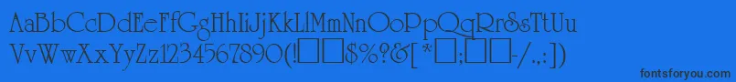 AgreveranceRoman Font – Black Fonts on Blue Background