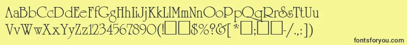 AgreveranceRoman Font – Black Fonts on Yellow Background