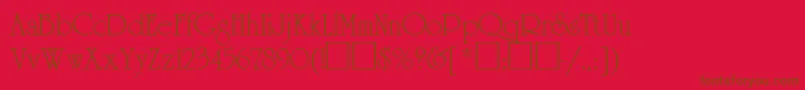 AgreveranceRoman Font – Brown Fonts on Red Background