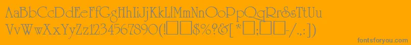 フォントAgreveranceRoman – オレンジの背景に灰色の文字