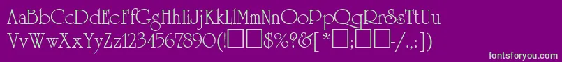 AgreveranceRoman Font – Green Fonts on Purple Background